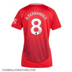 Manchester United Bruno Fernandes #8 Replik Heimtrikot Damen 2024-25 Kurzarm